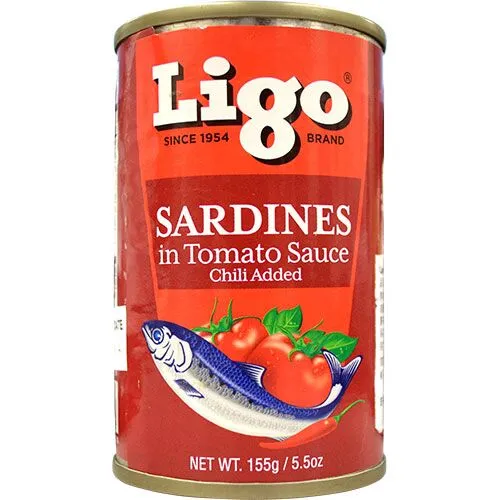 リゴ サーディン 赤缶 (イワシのトマトソース煮 唐辛子入り) 155g フィリピン製造 【LIGO】 - 画像 (3)