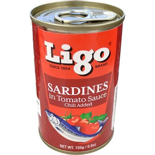 リゴ サーディン 赤缶 (イワシのトマトソース煮 唐辛子入り) 155g フィリピン製造 【LIGO】 - 画像 (4)