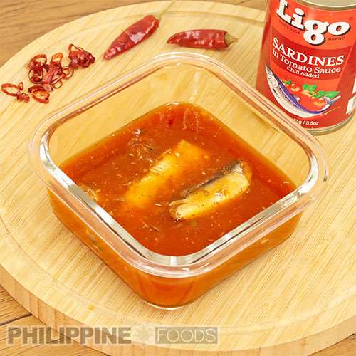 リゴ サーディン 赤缶 (イワシのトマトソース煮 唐辛子入り) 155g フィリピン製造 【LIGO】 - 画像 (2)