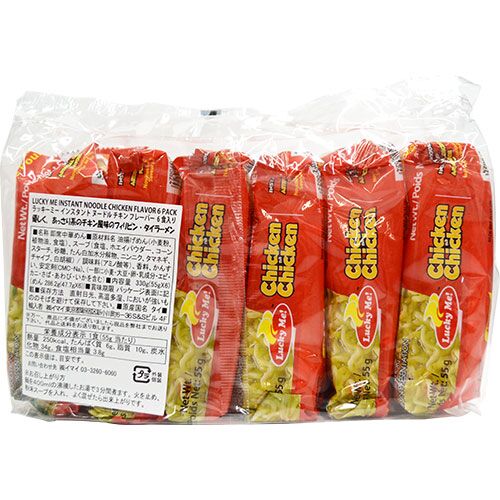 ラッキーミー インスタントヌードル (マミ) チキン フレーバー 55g (6袋入りパック) 【LUCKY ME】 - 画像 (4)