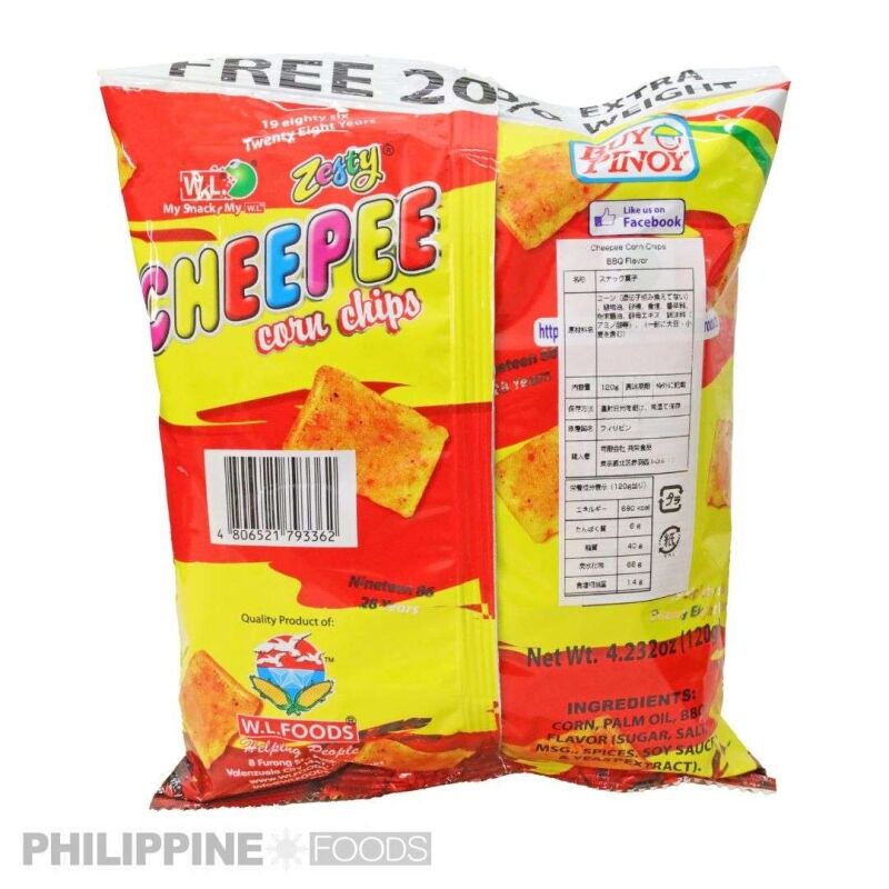 チーピー コーンチップス バーベキュー味 120g【CHEEPEE】 - 画像 (2)
