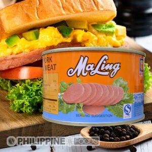 マリン(梅林) ランチョンミート （丸型缶） 397g 【MALING】