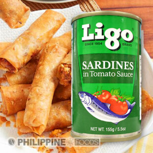 リゴ サーディン トマトソース (イワシのトマトソース漬け缶詰・グリーン・フィリピン製造) 【LIGO】