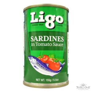 リゴ サーディン トマトソース (イワシのトマトソース漬け缶詰・グリーン・フィリピン製造) 【LIGO】