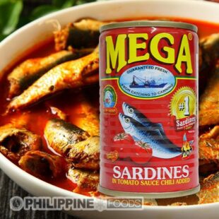 メガ サーディン (イワシのトマトソース漬け缶詰・レッド・辛口タイプ・フィリピン製造) 【MEGA】