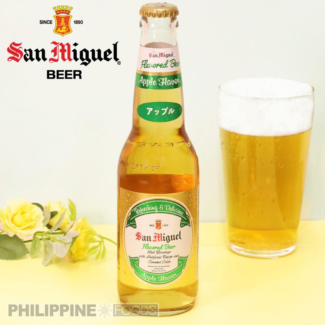 46015-サンミゲル フルーツビール アップル味 330ml 瓶【SAN MIGUEL】