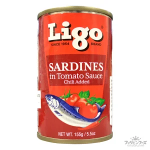 リゴ サーディン 赤缶 (イワシのトマトソース煮 唐辛子入り) 155ｇ フィリピン製造 【LIGO】