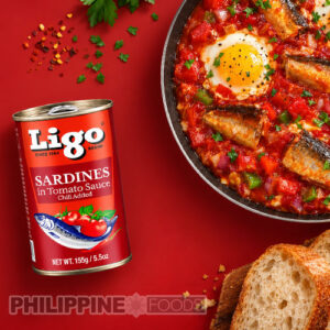 リゴ サーディン 赤缶 (イワシのトマトソース煮 唐辛子入り) 155ｇ フィリピン製造 【LIGO】
